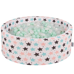 KiddyMoon pallomeri 90X30cm/300 tähteä 6Cm, Ecru: Pearl-Mint-Transparentti hinta ja tiedot | Vauvan lelut | hobbyhall.fi