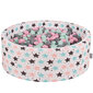 KiddyMoon pallomeri 90X30cm/300 tähteä 6Cm, Ecru: Powder Pink Grey Mint (Puuteri vaaleanpunainen harmaa minttu) hinta ja tiedot | Vauvan lelut | hobbyhall.fi