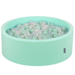 KiddyMoon pallomeri 90X30cm/300 tähteä 6Cm, Minttu: Pearl-Mint-Transparentti hinta ja tiedot | Vauvan lelut | hobbyhall.fi