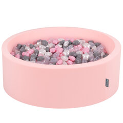 KiddyMoon pallomeri 90X30cm/300 tähteä 6Cm, vaaleanpunainen: Pearl-Grey-Transparent-Powder Pink (helmi-harmaa-läpinäkyvä) hinta ja tiedot | Vauvan lelut | hobbyhall.fi