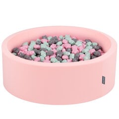 KiddyMoon pallomeri 90X30cm/300 tähteä 6Cm, vaaleanpunainen: Powder Pink Grey Mint (vaaleanpunainen harmaa minttu) hinta ja tiedot | Vauvan lelut | hobbyhall.fi
