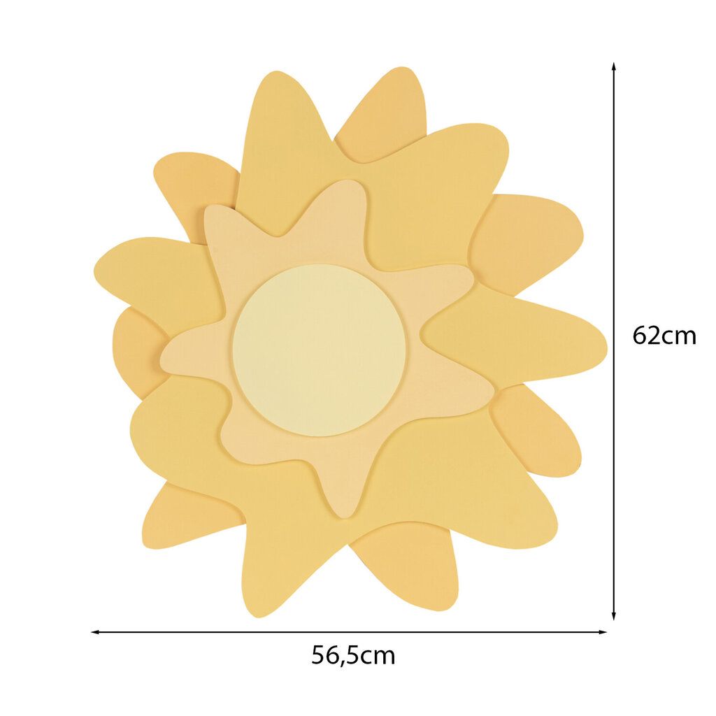 KiddyMoon Vauvojen Seinäkoriste Montessori Fun, aurinko, keltainen hinta ja tiedot | Sisustustuotteet | hobbyhall.fi