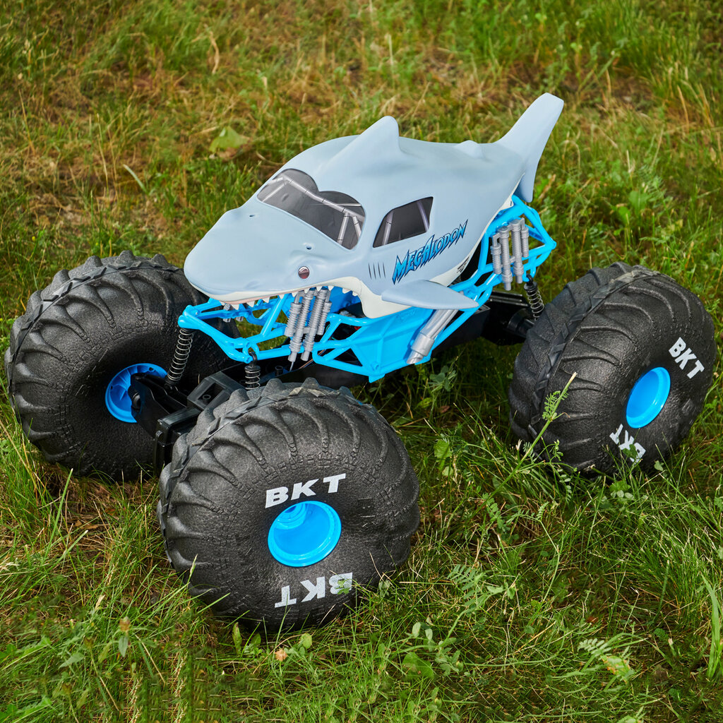 Kauko-ohjattava auto Mega Megalodon Monster Jam -maastoauto, 6064929 hinta ja tiedot | Poikien lelut | hobbyhall.fi