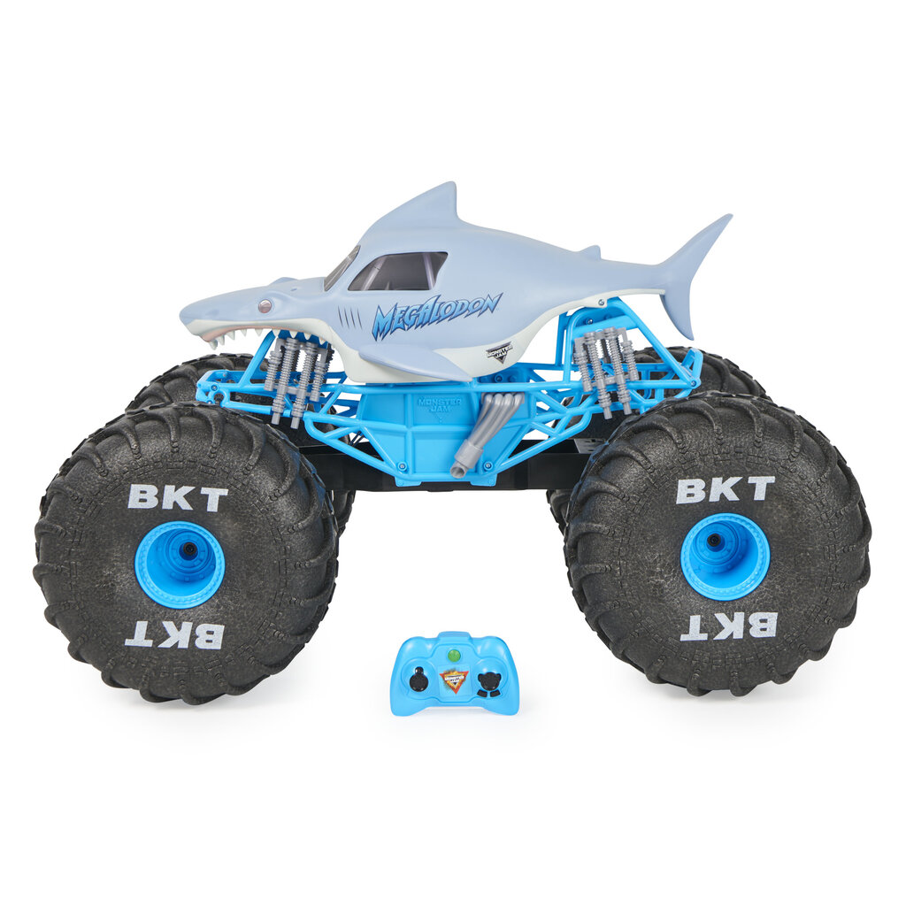 Kauko-ohjattava auto Mega Megalodon Monster Jam -maastoauto, 6064929 hinta ja tiedot | Poikien lelut | hobbyhall.fi