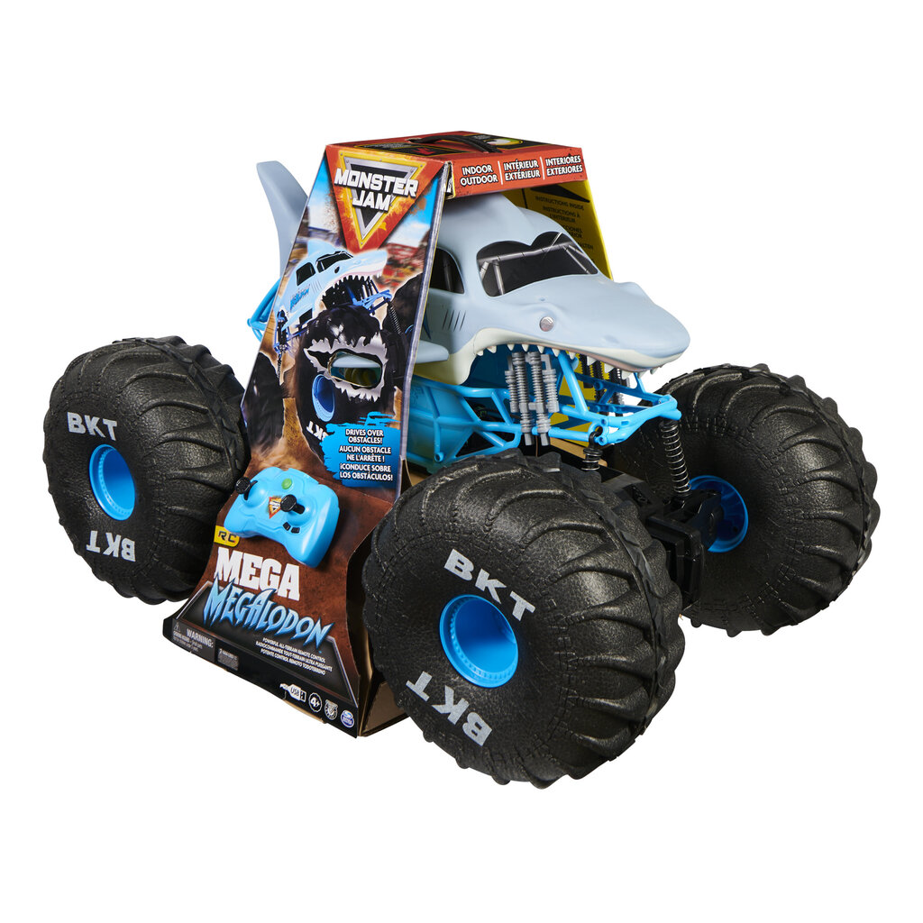 Kauko-ohjattava auto Mega Megalodon Monster Jam -maastoauto, 6064929 hinta ja tiedot | Poikien lelut | hobbyhall.fi