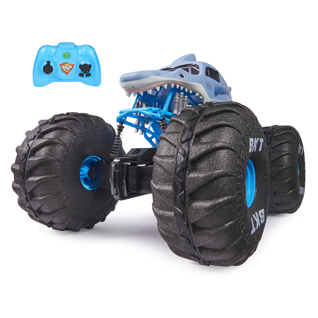 Kauko-ohjattava auto Mega Megalodon Monster Jam -maastoauto, 6064929 hinta ja tiedot | Poikien lelut | hobbyhall.fi