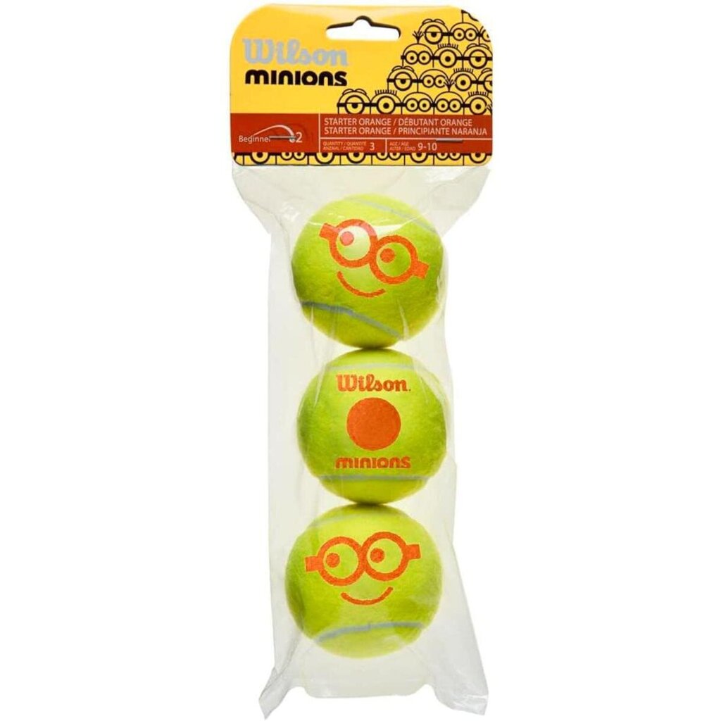 Ulkotennispallot Wilson Starter Orange Minions 3 kpl hinta ja tiedot | Tennisvälineet | hobbyhall.fi