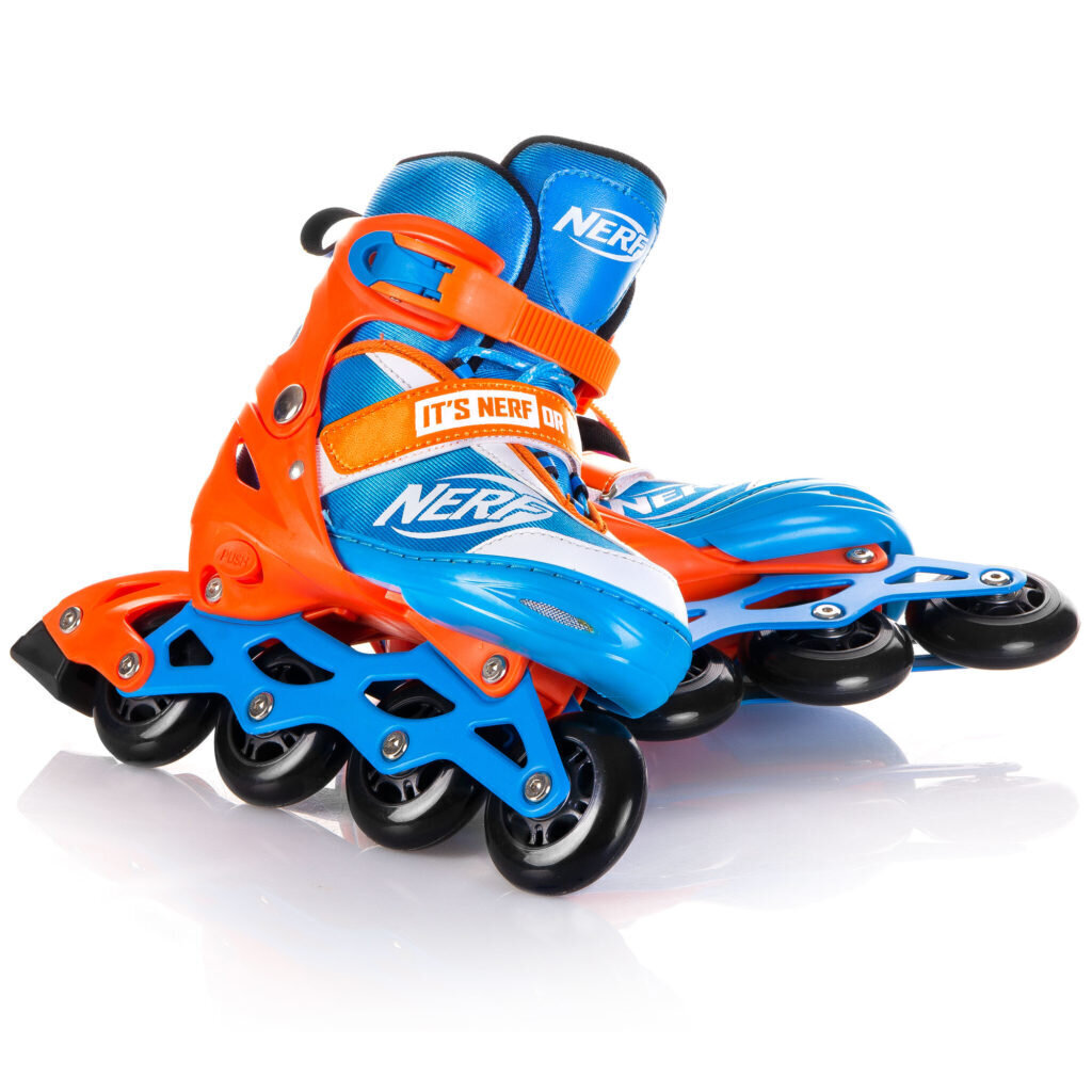 Rullaluistimet Spokey Hasbro Nerf Strive, sininen / oranssi hinta ja tiedot | Rullaluistimet | hobbyhall.fi