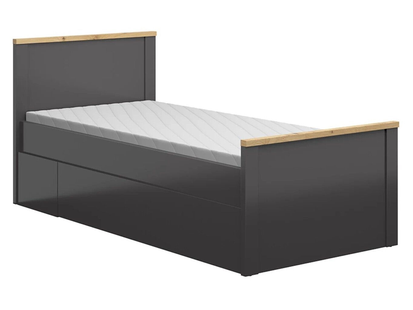 Black Red White Hesen sänky, 90 cm x 200 cm, harmaan ja ruskean värinen hinta ja tiedot | Sängyt | hobbyhall.fi