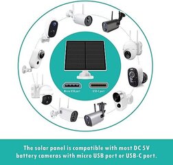 Aurinkopaneeli YCTechLife valvontakameroille, 2kpl hinta ja tiedot | Valvontakamerat | hobbyhall.fi
