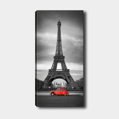 taulu Punainen auto ja Eiffel-torni. hinta ja tiedot | Taulut | hobbyhall.fi