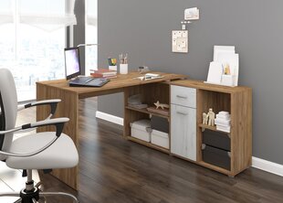Kirjoituspöytä Beat P, vaaleanruskea/valkoinen hinta ja tiedot | Tietokonepöydät ja työpöydät | hobbyhall.fi