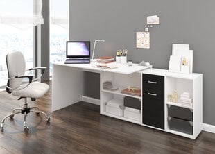 Kirjoituspöytä Beat P, valkoinen/musta hinta ja tiedot | Tietokonepöydät ja työpöydät | hobbyhall.fi