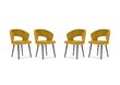 4 tuolin setti Windsor and Co Elpis, keltainen hinta ja tiedot | Ruokapöydän tuolit | hobbyhall.fi