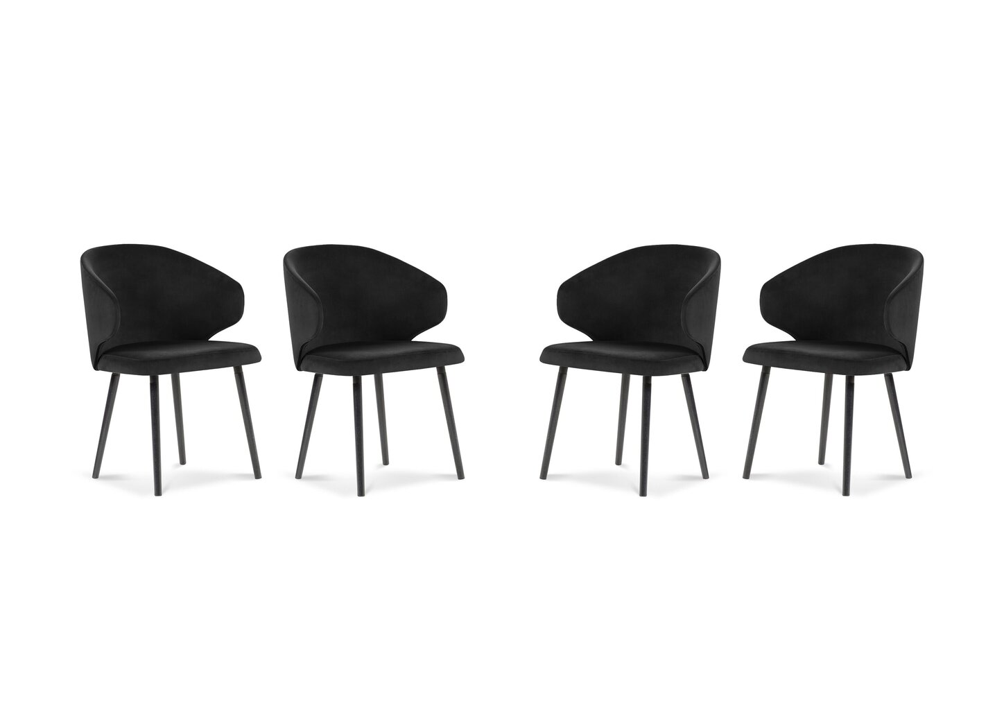 4 tuolin sarja Windsor and Co. Nemesis, musta hinta ja tiedot | Ruokapöydän tuolit | hobbyhall.fi