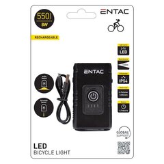 Ladattava polkupyörän valo Entac 8W USB 550Lm hinta ja tiedot | Entac Urheilu ja vapaa-aika | hobbyhall.fi