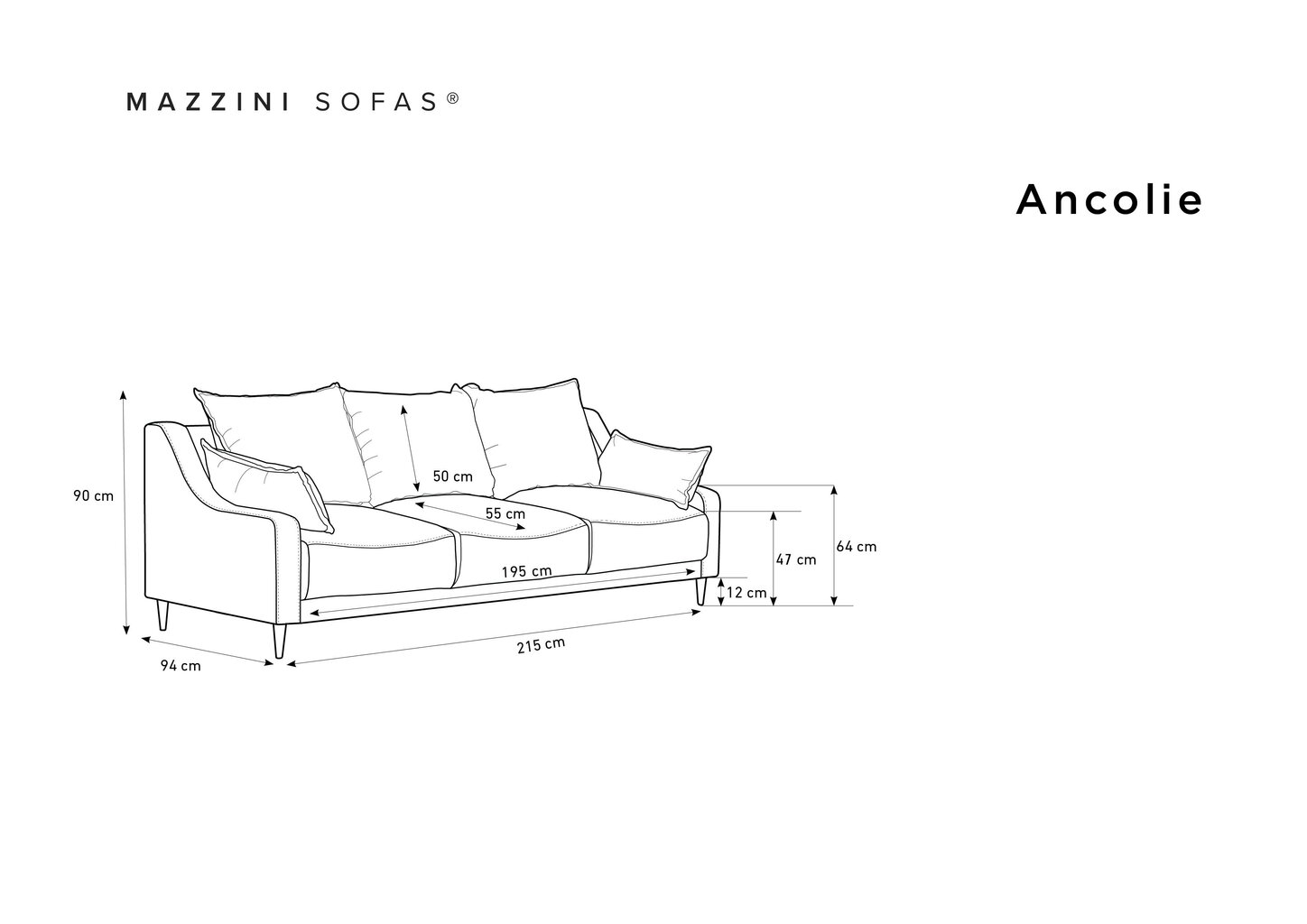 Sohva Mazzini Sofas Ancolie, beige hinta ja tiedot | Sohvat ja vuodesohvat | hobbyhall.fi