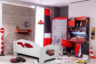 Lasten sänky ADRK Furniture Car Zagzag, 70x140 cm, valkoinen hinta ja tiedot | Lastensängyt | hobbyhall.fi