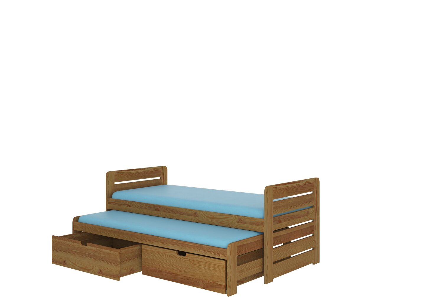 Lasten sänky ADRK Furniture Tomi, 90x200 cm, ruskea hinta ja tiedot | Lastensängyt | hobbyhall.fi