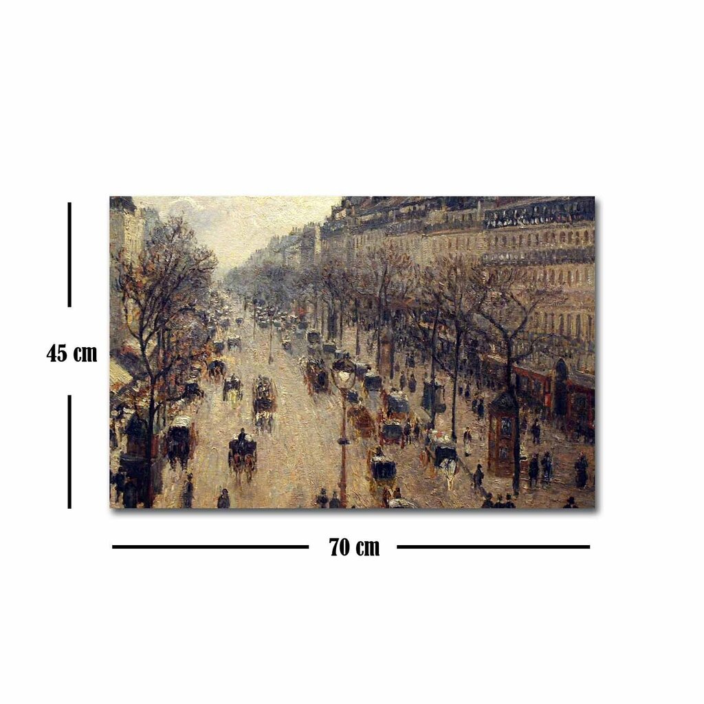 Taulu Boulevard Montmartre en la mañana de invierno (Camille Pissarro) hinta ja tiedot | Taulut | hobbyhall.fi