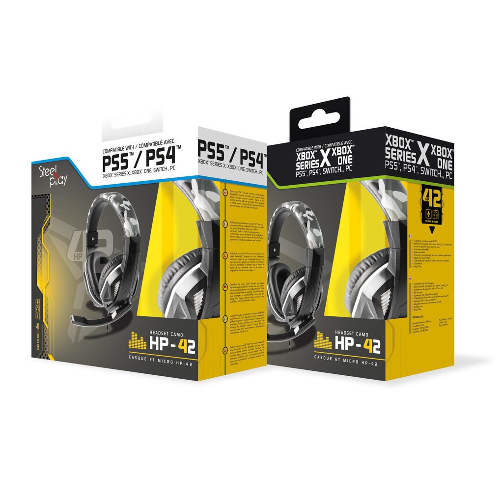 Steelplay Wired Stereo Headset Hp42 (Ps4/Xbox One/PC) - Camo hinta ja tiedot | Kuulokkeet | hobbyhall.fi