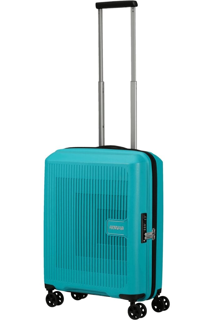 American Tourister Aerostep Spinner Turquoise Tonic 55 cm, sininen hinta ja tiedot | Matkalaukut ja -kassit | hobbyhall.fi