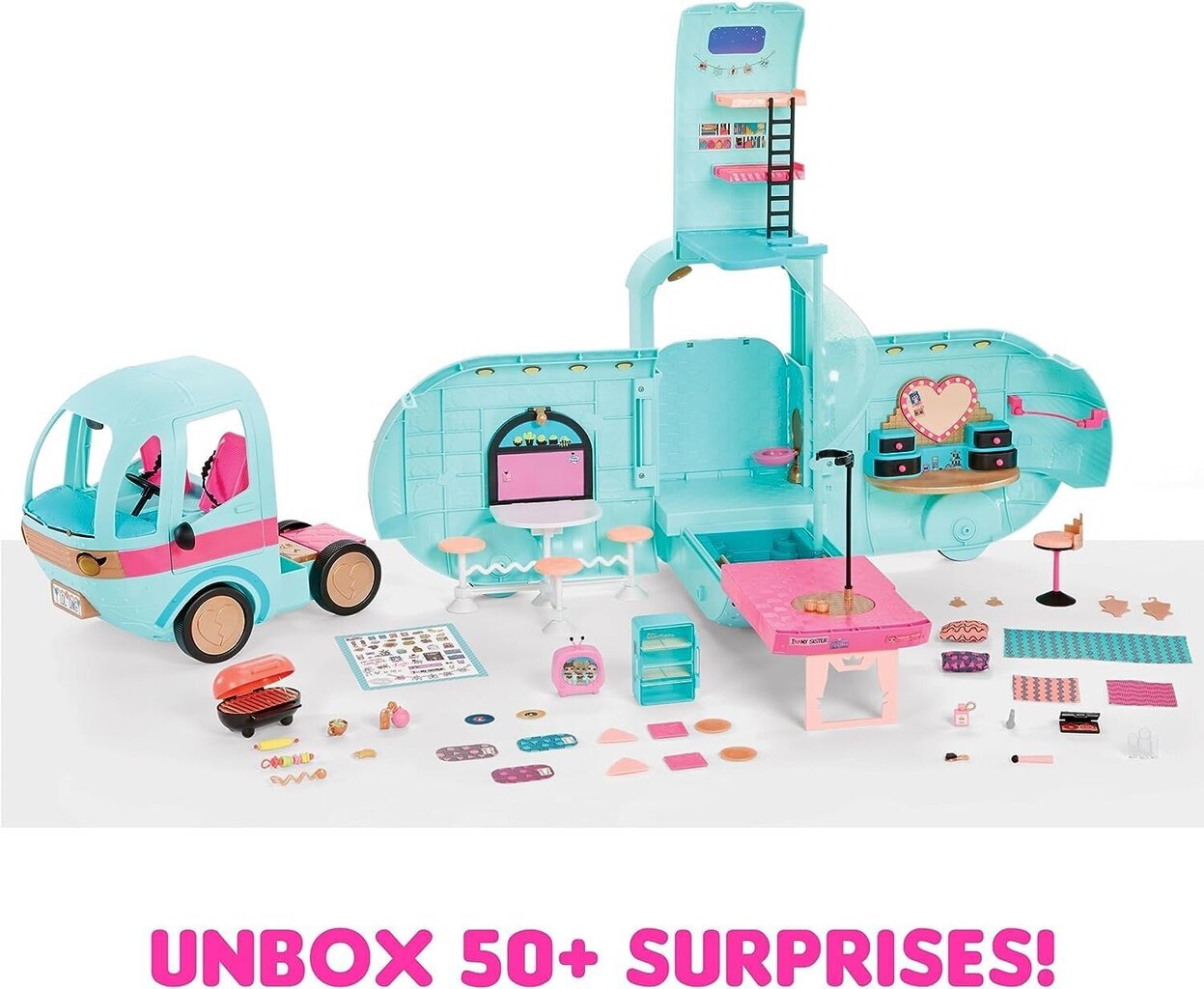 Muunneltava 4-in-1 "L.O.L. Surprise Glam N Go Camper" hinta ja tiedot | Tyttöjen lelut | hobbyhall.fi