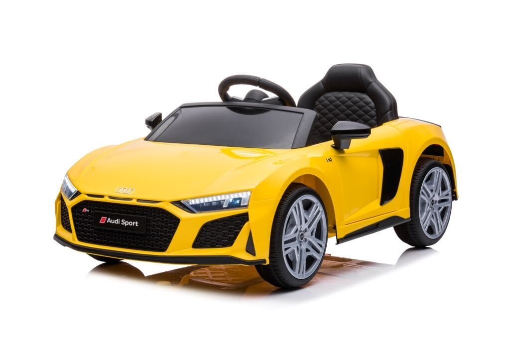 Sähköauto lapsille AUDI R8 A300, keltainen hinta ja tiedot | Lasten sähköautot | hobbyhall.fi