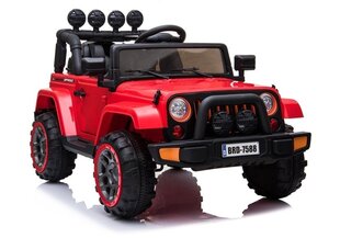 Sähköauto lapsille JEEP 4x4 BRD-7588, punainen hinta ja tiedot | Lasten sähköautot | hobbyhall.fi