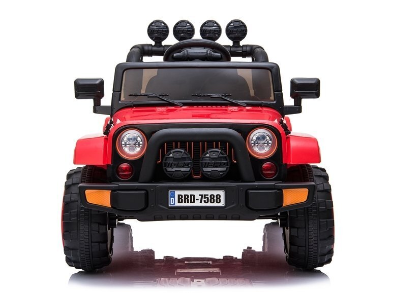 Sähköauto lapsille JEEP 4x4 BRD-7588, punainen hinta ja tiedot | Lasten sähköautot | hobbyhall.fi