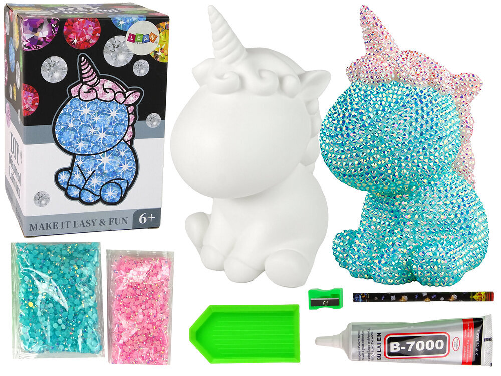 Unicorn DIY DIY Creative Kit, timantti kristalleja, vaaleanpunainen hinta ja tiedot | Kehittävät lelut | hobbyhall.fi
