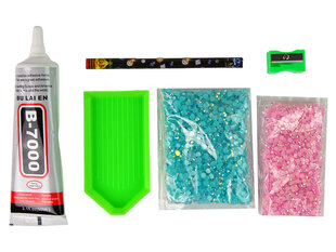 Unicorn DIY DIY Creative Kit, timantti kristalleja, vaaleanpunainen hinta ja tiedot | DIY Lapset | hobbyhall.fi
