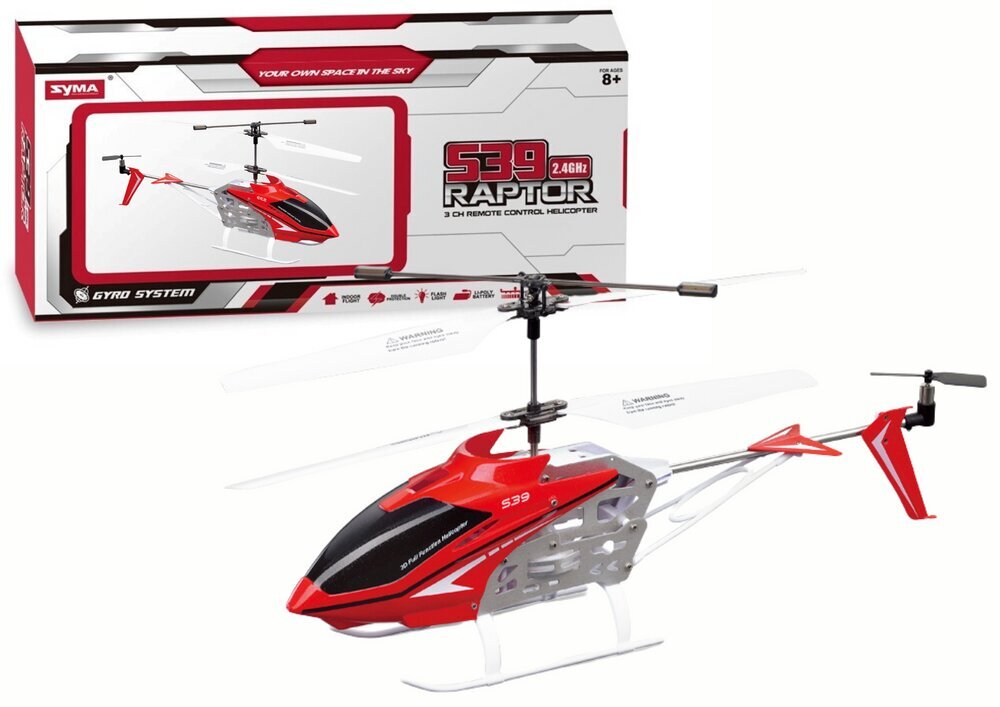 RC-helikopteri S39-1 SYMA, punainen hinta ja tiedot | Poikien lelut | hobbyhall.fi