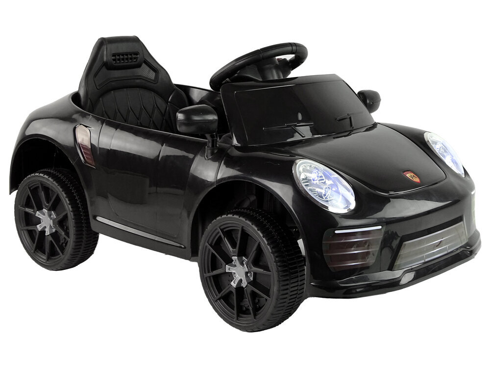 Porsche WMT-666, yksipaikkainen sähköauto lapsille, musta hinta ja tiedot | Lasten sähköautot | hobbyhall.fi