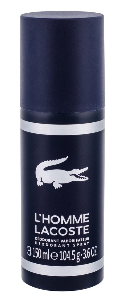Lacoste L´Homme Lacoste deodorantti miehelle 150 ml hinta ja tiedot | Miesten ihonhoito | hobbyhall.fi