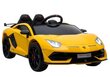 Lamborghini Aventador sähköauto lapsille, keltainen hinta ja tiedot | Lasten sähköautot | hobbyhall.fi