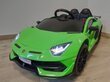 Lamborghini Aventador sähköauto lapsille, vihreä hinta ja tiedot | Lasten sähköautot | hobbyhall.fi