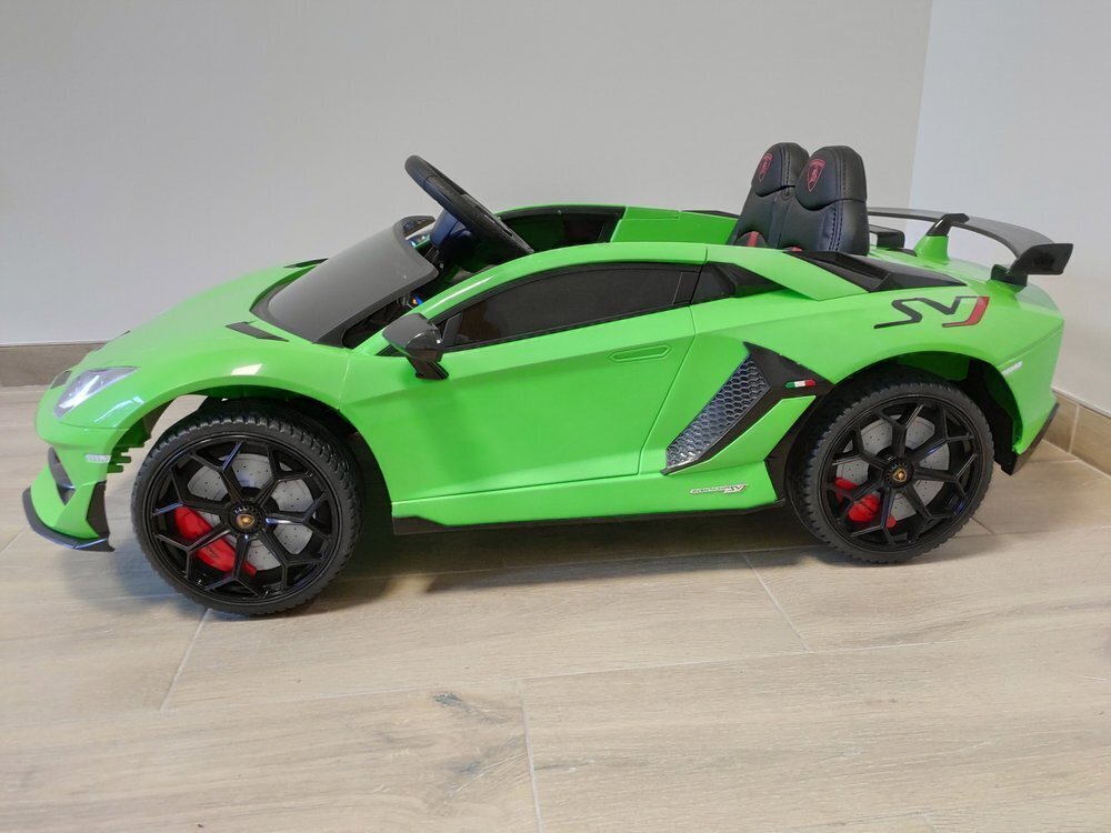 Lamborghini Aventador sähköauto lapsille, vihreä hinta ja tiedot | Lasten sähköautot | hobbyhall.fi