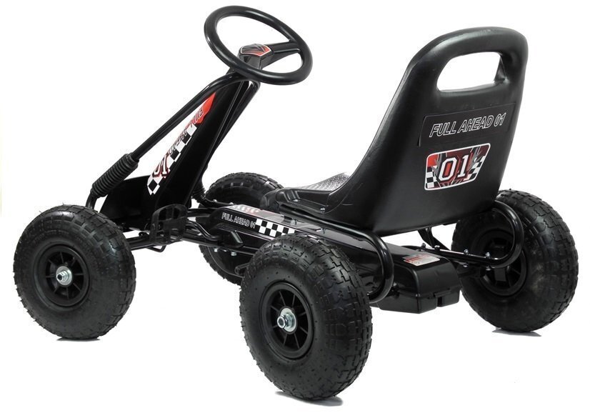 Lasten polkuauto A-15 GO KART, musta hinta ja tiedot | Poikien lelut | hobbyhall.fi