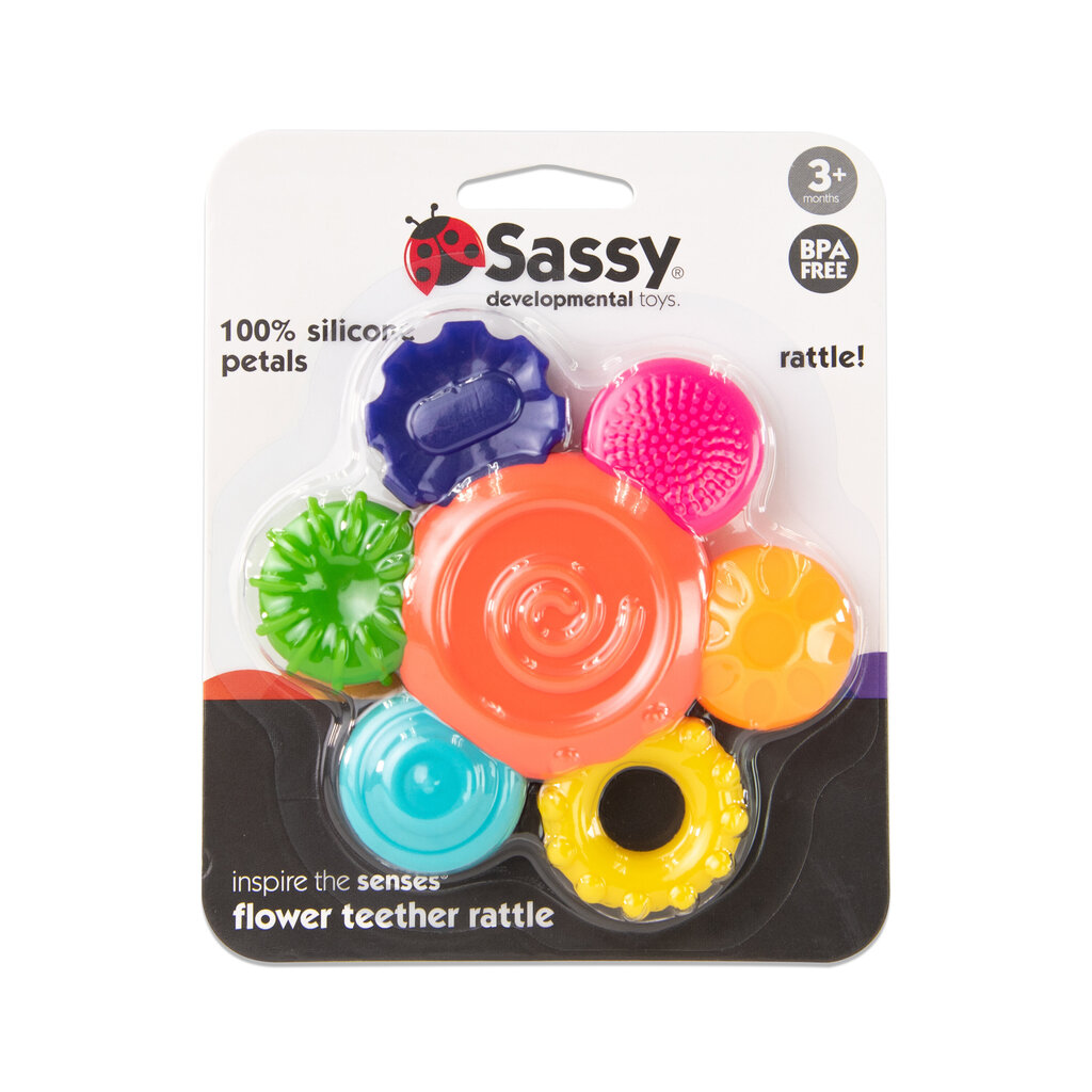 Sassy Flower -puruleluhelistin hinta ja tiedot | Vauvan lelut | hobbyhall.fi