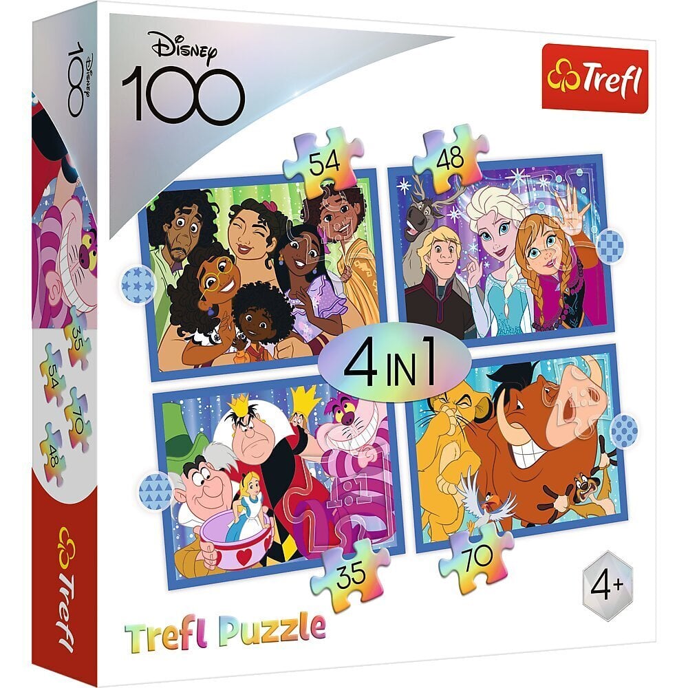 Trefl Disney -palapelisetti, 35+48+54+70 palaa hinta ja tiedot | Palapelit | hobbyhall.fi