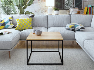 Sohvapöytä Belret, 60x60 cm, ruskea/musta hinta ja tiedot | Sohvapöydät | hobbyhall.fi