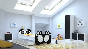 Lasten sänky ADRK Furniture Bear, 80x160 cm, valkoinen/musta hinta ja tiedot | Lastensängyt | hobbyhall.fi