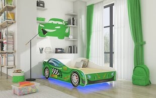 Lasten sänky Adrk Furniture Led Speed, 80x160 cm, vihreä hinta ja tiedot | Lastensängyt | hobbyhall.fi