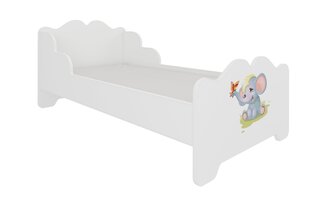 Lasten sänky ADRK Furniture Ximena Elephant, 70x140 cm, valkoinen hinta ja tiedot | Lastensängyt | hobbyhall.fi