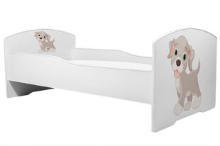 Lasten sänky ADRK Furniture Pepe Dog, 70x140 cm, valkoinen hinta ja tiedot | Lastensängyt | hobbyhall.fi
