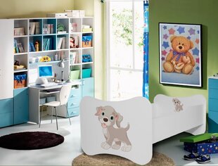 Lasten sänky ADRK Furniture Gonzalo Dog, 70x140 cm, valkoinen hinta ja tiedot | Lastensängyt | hobbyhall.fi