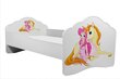 Lasten sänky ADRK Furniture Casimo Girl with Unicorn, 70x140, valkoinen hinta ja tiedot | Lastensängyt | hobbyhall.fi