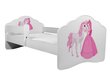 Lasten sänky Adrk Furniture Casimo Princess with Horse, 70x140 cm, valkoinen hinta ja tiedot | Lastensängyt | hobbyhall.fi