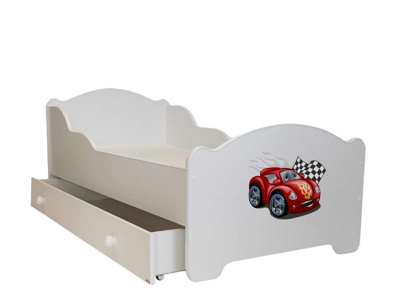 Lastensänky Adrk Furniture Amadis Car Zagzag, 80x160 cm, eri värejä hinta ja tiedot | Lastensängyt | hobbyhall.fi